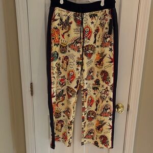 Ed Hardy Vibrant Tattoo Graphic pants with drawstring  brand new y2k